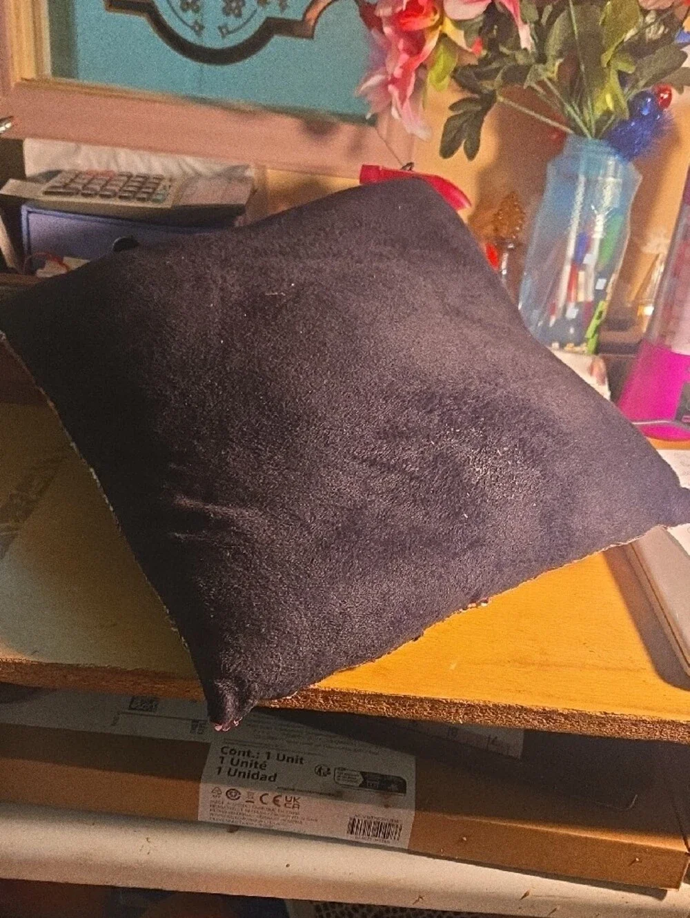 Sequin Mermaid Pillow - Purple on Silver
